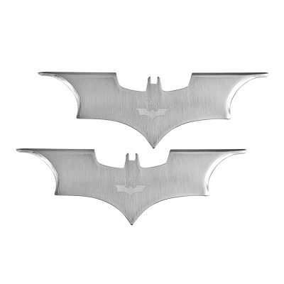 Ocelové vrhací hvězdice BATARANG Batman 2 kusy!! - Stříbrné