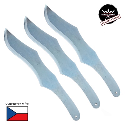 Sada velkých vrhacích nožů PROFI CUTLERY zinkový povrch - 3 kusy